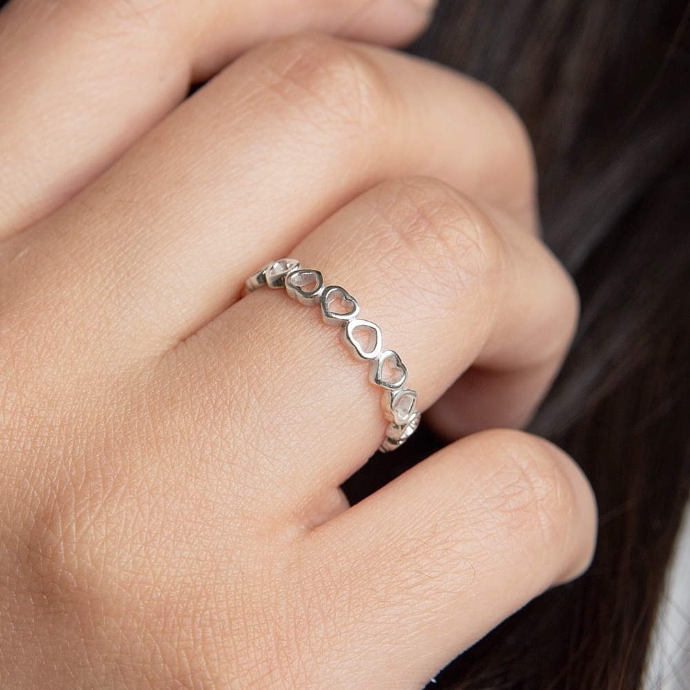 Hearts Band | Sterling Silver 925 Ring